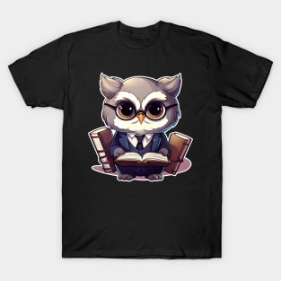 Owl is a lawyer reading a book T-Shirt